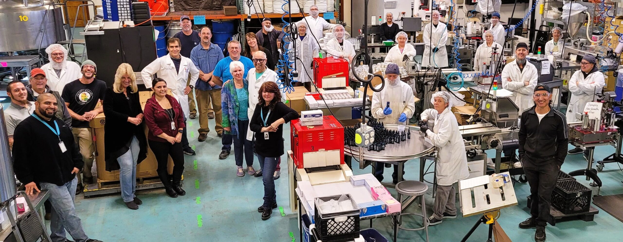 The Chaé Manufacturing team on the production floor