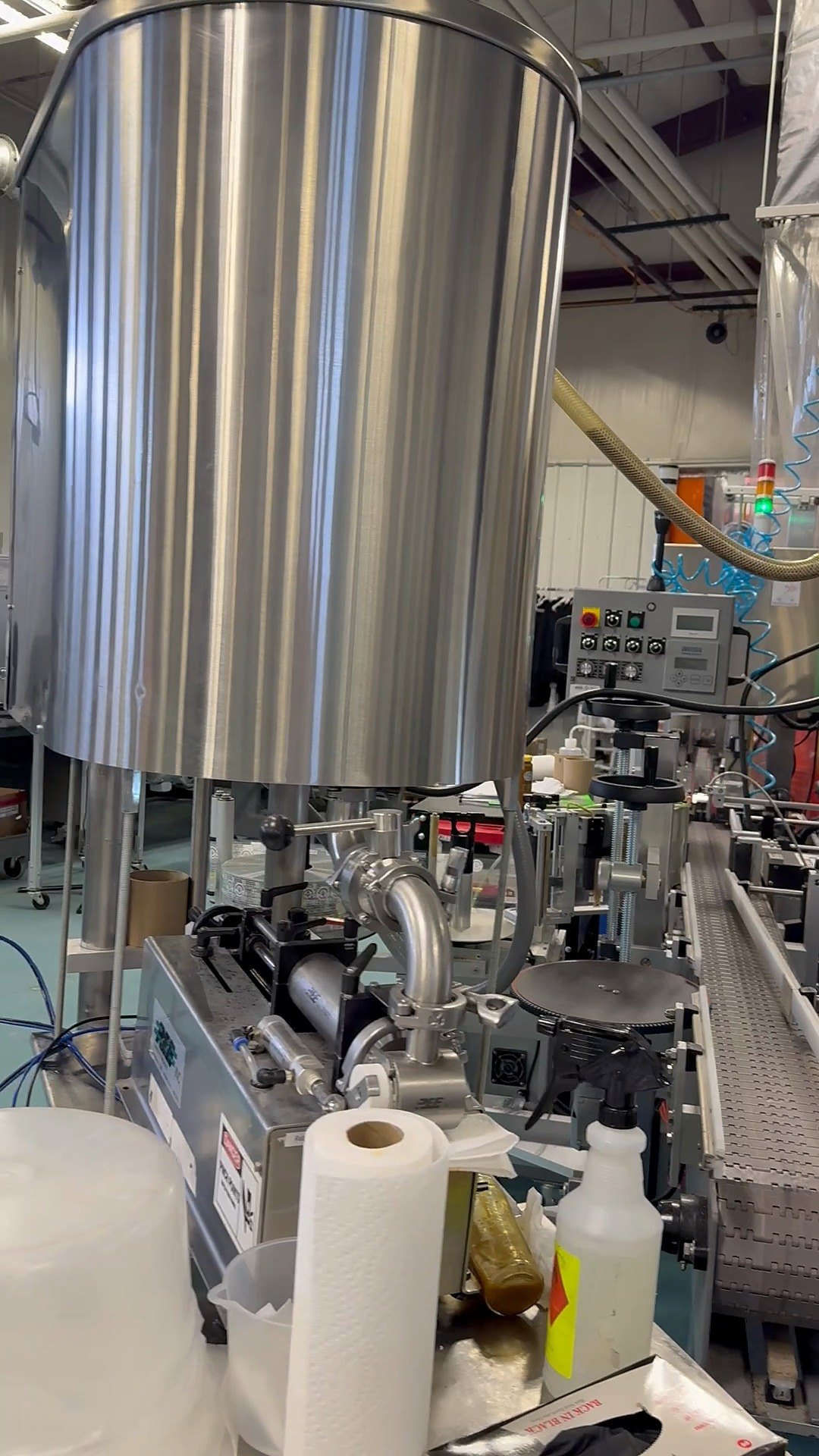 Stainless compounding tanks at Chaé Manufacturing